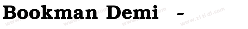 Bookman Demi字体字体转换